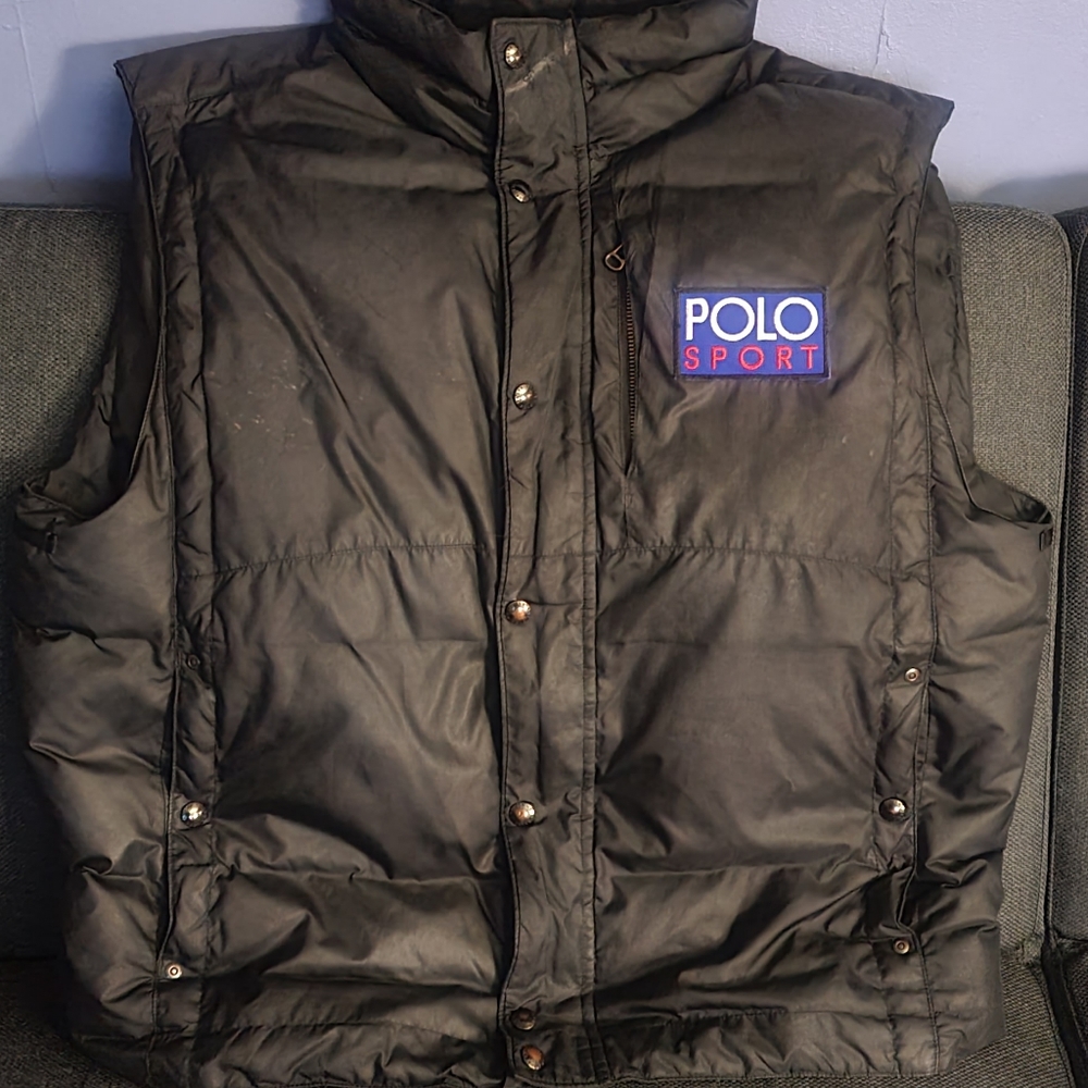 VINTAGE Ralph Lauren Polo Sport Down Vest Size XL.